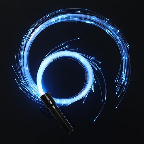 CHINLY LED Whip Lights, Fiber Optic Whip for Dancing, with 40 Color Effect Mode, APP Control and 360°Swivel, Rechargeable Rave Light for Parties, Light Shows, Unique Gifts for Girlfriend,Girl,Wife