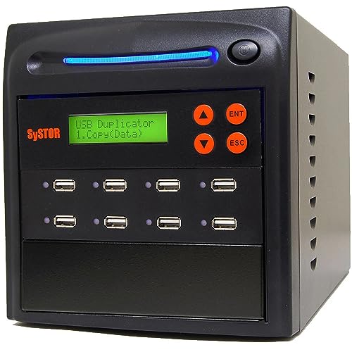 Systor 1 to 7 USB Duplicator & Sanitizer 2GB/Min - Standalone Multiple Flash Memory Copier & Storage Drive Eraser, Copy Speeds Up to 33MB/Sec (SYS-USBD-7)