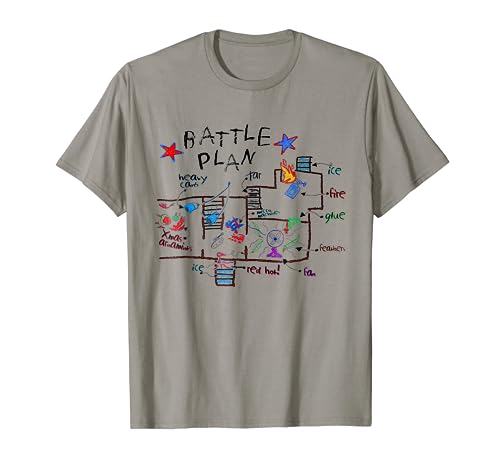 Kids Funny Battle Plan Christmas Home Hand Dawn Alone Xmas T-Shirt