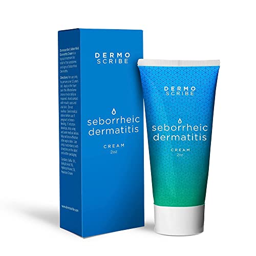 Dermoscribe - Seborrheic Dermatitis Cream, Eczema Cream, Fast-Acting Itchy Skin Relief, Eases Itching, Redness, & Scaling, For Face, Chest & Scalp, 2 oz
