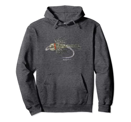 Black Fly Jig Nymph Hares Ear Fly Fishing Fly Tying Shirts Pullover Hoodie