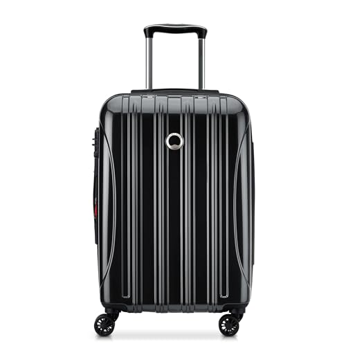 DELSEY Paris Helium Aero Hardside Expandable Luggage with Spinner Wheels, Black, Carry-On 21 Inch