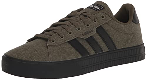 adidas Men's Daily 3.0 Skate Shoe, Olive Strata/Black/White, 7