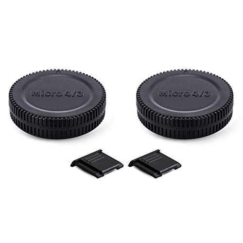 2 Pack Micro 4/3 Mount Body Cap & Rear Lens Cover for Panasonic G9 G7 G85 G95 GH6 GH5 GH4 GH3 GX9 GX8 GX85 GF9 GF10 Olympus OM-5 OM-1 E-M1 E-M5 E-M10 E-M1X Pen E-PL10 E-PL9 E-PL8 E-PL7 E-P3 & More