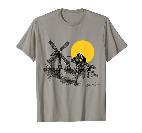 Don Quixote vs Windmill in Sunshine T-Shirt