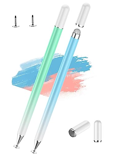 Luntak Stylus Pens for Touch Screens, 2 in 1 Magnetic Disc Stylus Pen for iPad with Magnetic Cap, Tablet iPad Pencil Compatible with iPhone/iPad/Android/Microsoft/Surface All Capacitive Touch Screens
