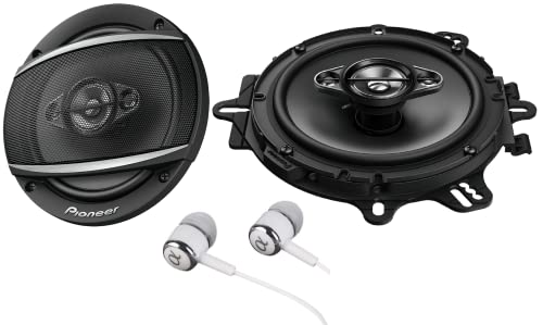 Pioneer TS-A1680F A Series 6.5' 350 Watts Max 4-Way Car Speakers Pair with Carbon and Mica Reinforced Injection Molded Polypropylene (IMPP) Cone Construction