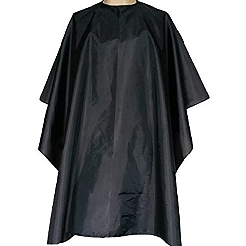 Magiczone Professional Hairdressing Salon Nylon Cape with Closure Snap,Barber Styling Cape,Unisex Black Hair Cutting Cape - 59' x 51'