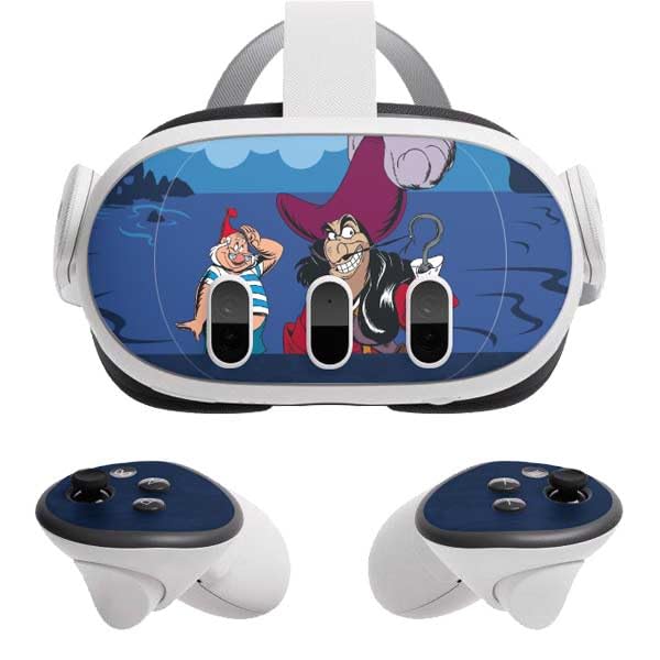 Skinit Decal Gaming Skin Compatible with Meta Quest 3 - Officially Licensed Disney Peter Pan Captain Hook and SMEE Design