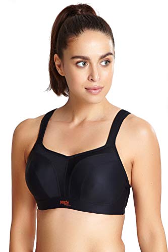 Panache Women's High Impact Underwire Sports Bra, Black, 38DD