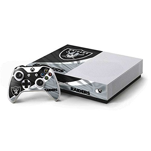 Skinit Decal Gaming Skin Compatible with Xbox One S Console and Controller Bundle - Officially Licensed NFL Las Vegas Raiders Design
