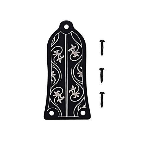 HEALLILY Guitar Truss Rod Cover GR34 Truss Rod Shape Case For Electric Guitar Les Paul Epiphone (Black)