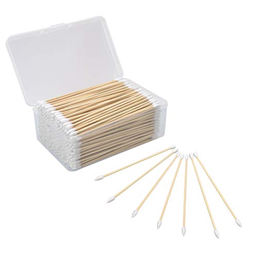 BOOSTEADY 6 Inch Cotton Gun Cleaning Swabs with Bamboo Handle in Storage Case（Choose Your Tip）