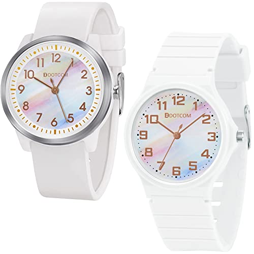 PROKING Kids Analog Watch for Girls Boys Children Teens,5-18 Years Old,Learning Time and Easy to Read,Minimalist Wrist Watch with Soft Band,5ATM Waterproof