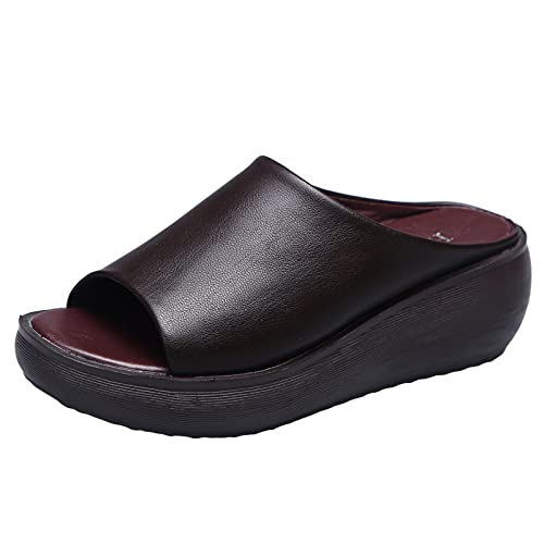 Sandals Women All Black Wedge Sandals for Women Womens Sandals Slip on Open Toe Walking Shoes for Women Wide Width Sandals for Women Dressy Cute Walking Sandals Dressy Beach Sandals