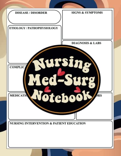 Nursing Med-Surg Notebook & Note Guide: A Blank Disease Template for Nursing Students: Organize your Nursing School Notes by Using These Nursing Notes Templates, (Size 8.5' x 11' inch, 110 Pages).