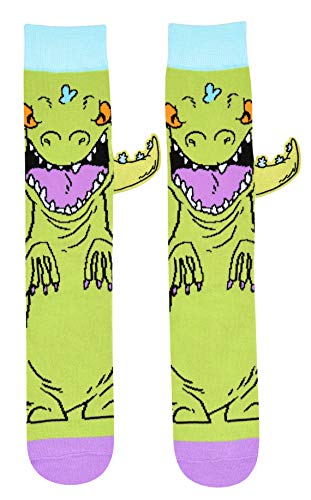 Hyp Rugrats Reptar with Embellished Tail Cosplay Men's Crew Socks