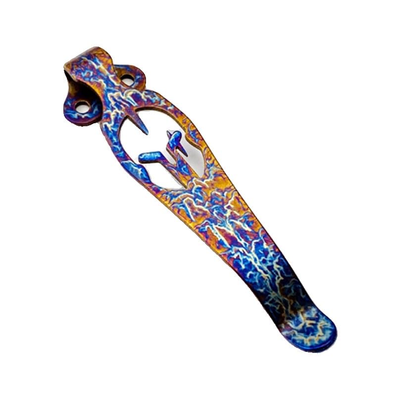 UPFIST 1PC Deep Carry Pocket Clip Fits for Benchmade Griptilian 551 710 730, CNC Titanium Back Clip