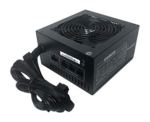 Apevia ATX-ES600W Essence 600W ATX Semi-Modular Gaming Power Supply with Auto-Thermally Controlled 120mm Black Fan, 115/230V Switch, All Protections