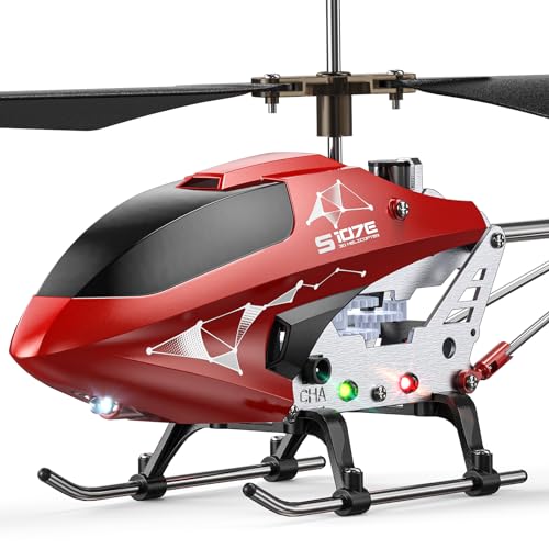 S107H-E RC Helicopter with Altitude Hold, 3.5 Channel, Gyro Stabilizer - For Kids and Beginners