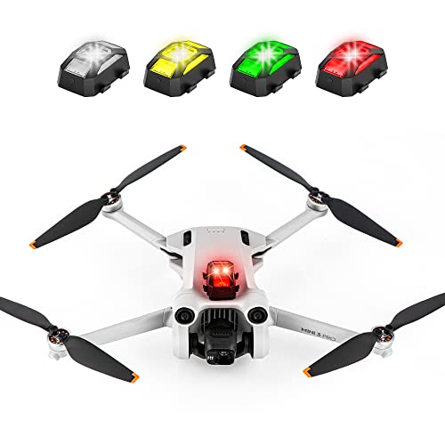 TOMAT Drone Strobe Lights Night Flight Lights with 4 Colors for DJI Mini 4 Pro/Mini 3 Pro/Air 2S/Air 3/Mini 2/Mavic Air 2/Mavic Mini/Mavic Pro/Mavic 3 pro/FPV Quadcopters Accessories