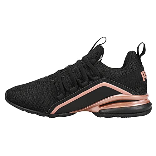 PUMA Womens Axelion Running Shoe, Puma Black-Rose Gold, 8.5 Wide