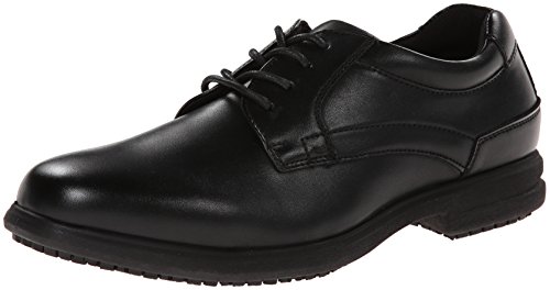 Nunn Bush mens Sherman Slip-resistant Work Shoe Oxford Sneaker, Black, 11 Wide US