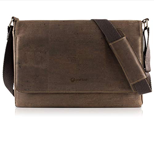 Corkor Cork Messenger Bag for Men – Men’s Bag - Vegan Leather – Cruelty Free – Eco Friendly - Brown