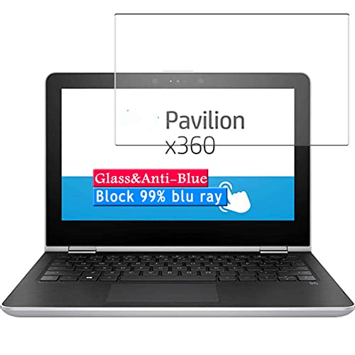 Vaxson Anti Blue Light Tempered Glass Screen Protector, compatible with HP Pavilion x360 14-ba100/ba122tu/ba104na/ba103tu/ba153cl/ba175nr/ba125cl/ba110nr 14' Visible Area, 9H Film Protectors [ Not Full Coverage ]
