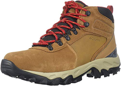 Columbia Men's Newton Ridge Plus II Suede Waterproof Boot, Breathable with High-Traction Grip,elk/mountain red,9
