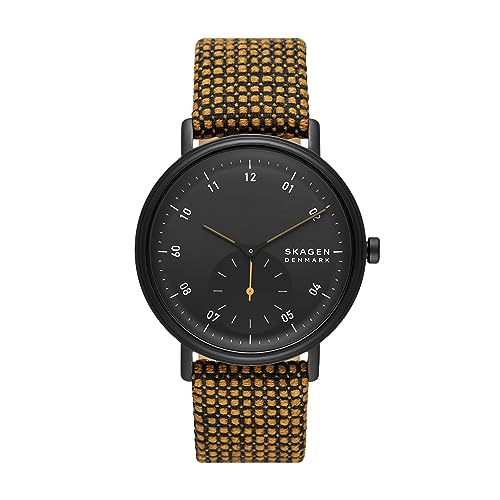 Skagen Men's Kuppel Two-Hand Brown Kvadrat Wool Band Watch (Model: SKW6895)