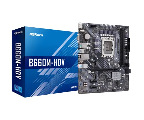 ASRock B660M MicroATX Motherboard B660M-HDV Intel B660 Series CPU (LGA1700) Compatible