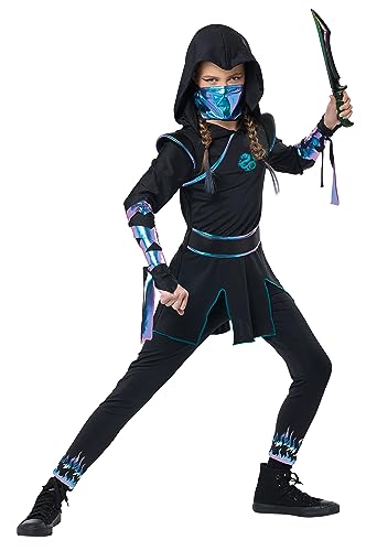 California Costumes, Ninja Nightfire, Child's Large,Black