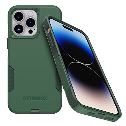OtterBox iPhone 14 Pro Max (ONLY) Commuter Series Case - TREES COMPANY (Green), Slim & Tough, pocket-friendly, with Port Protection