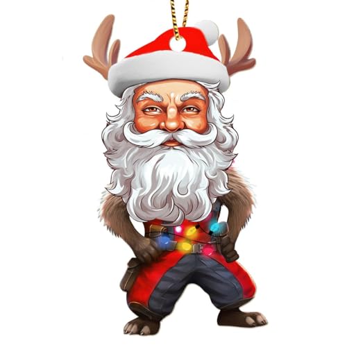 Masked Bandit Ornament - Wooden Xmas Tree Hanging Ornament - Raccoon Christmas Decor - Christmas Ornament Gifts for Raccoon Lovers - 2 Side Printed Ornaments