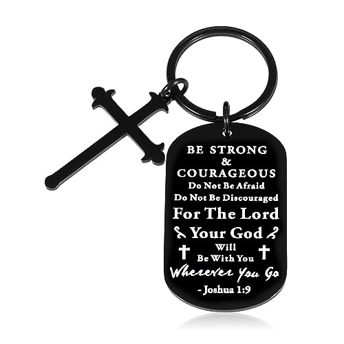Inspirational Gifts for Women Faith Religious Christian Cross Keychain Baptism Gifts for Men Kids Adult Faith Bible Verse Accessories for Sunday School Prayer Reminder Catholic Church Favors