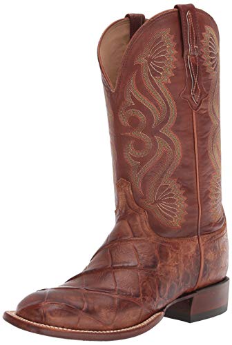 Lucchese Bootmaker Mens Roy Alligator Square Toe Casual Boots Mid Calf - Brown - Size 10 D