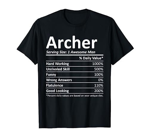 ARCHER Nutrition Funny Birthday Personalized Name Gift Idea T-Shirt