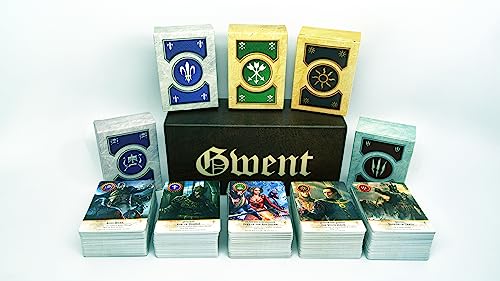 Elevated Essentials Gwent Cards Full Deck Set - 501 Cards On Premium Blue Core Paper - Includes All DLC Expansions - Comes with Storage Box for All