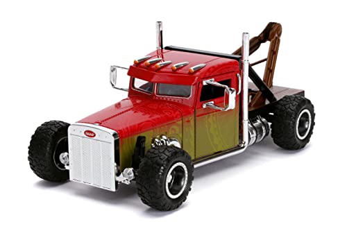 Fast & Furious Presents: Hobbs & Shaw Hobbs' 1:24 Custom Peterbilt Truck Die-cast Car, Toys for Kids and Adults