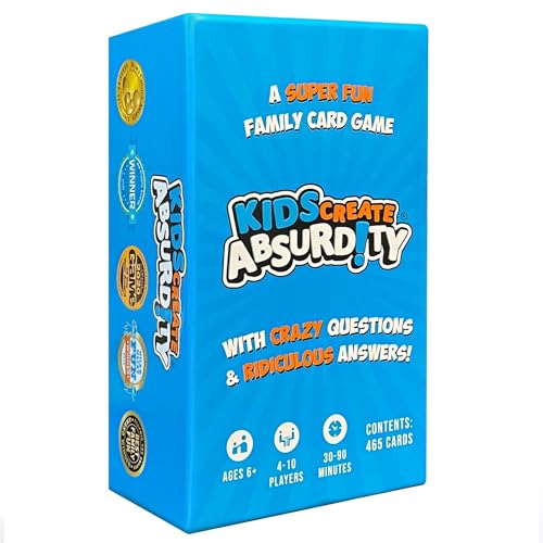 Kids Create Absurdity: Laugh Until You Cry- Funny Card Game for Kids Family Game Night- A Fill in The Blank Card Game Stocking Stuffer for Kids
