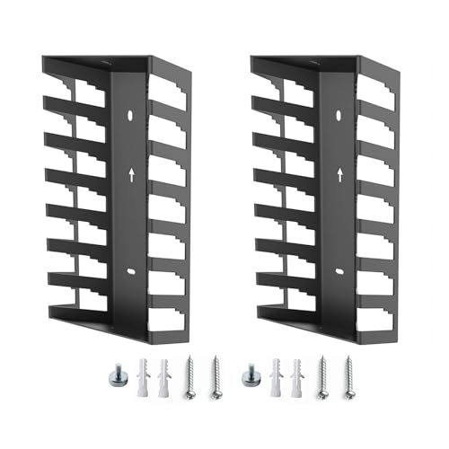 Pack 2 for XboxOne Game Disc Wall Mount Storage Holder Bracket, Compatible with for Xbox One 360 Series X/S Boxed Video Games Discs 14 PCS, All-Purpose Full Steel Wall-Mounted Support Rack