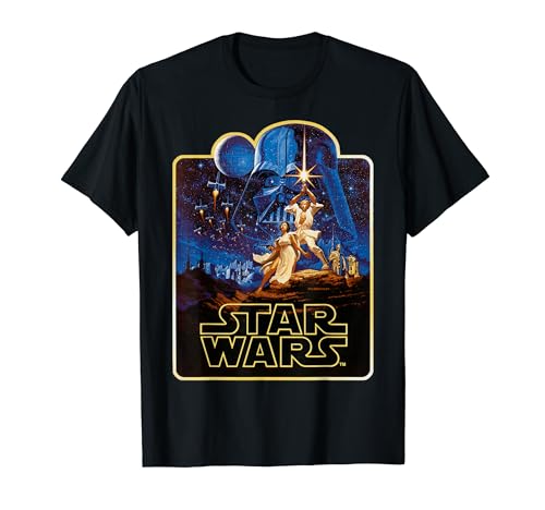 Star Wars A New Hope Luke & Leia Vintage Poster Art T-Shirt