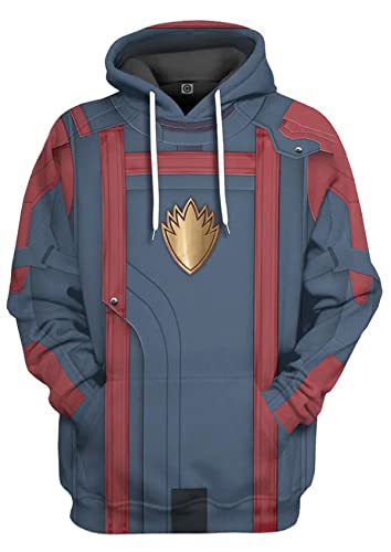 Skycos Unisex Guardians Peter Quil 3D Printed Hoodie Sweatshirt Adult GOTG3 Rocket Groot Cosplay Galaxy Lord Costume Hoodies (as1, alpha, x_l, regular, regular, Color1)