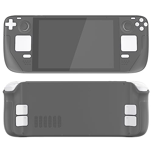 eXtremeRate White Replacement Full Set Buttons for Steam Deck, DIY Custom ABXY D-pad Trackpad Bumpers Triggers Buttons and Screwdriver Tools for Steam Deck Handheld Console - Console NOT Included