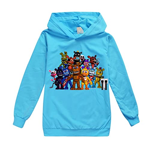 TECKI Child Long Sleeve Hoodie Five Nights at Freddy's Cotton Sweatshirts Pullover with Hood for 2-16 Years