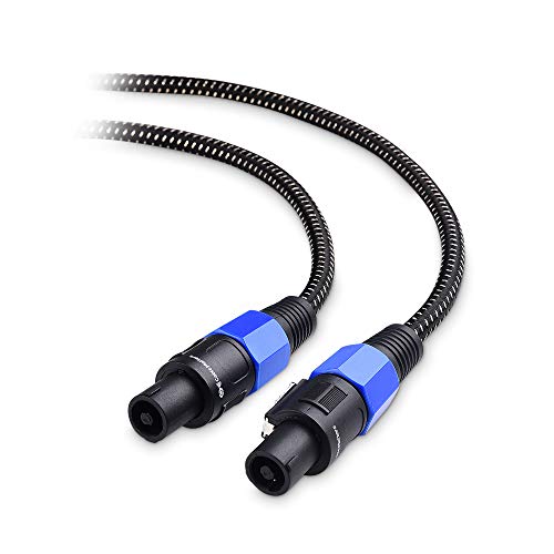 Cable Matters Premium Braided 12AWG Speaker Cable 10 ft Compatible with Speakon NL4FC Port
