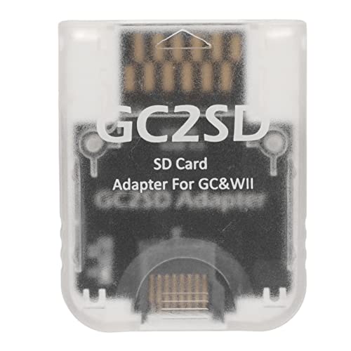 GC2SD Card Reader, Portable Professional Game Console Micro Storage Card Adapter for Wii, 512GB Plug and Play for GC (Transparent)