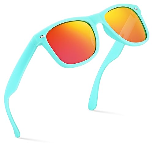 Retro Rewind Polarized Sunglasses for Men and Women - UV Protection Classic Mens Womens Sun Glasses - Cool Vintage 80s Shades