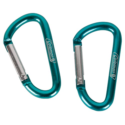 Coleman Deluxe Carabiner Links (2-Pack), Durable Carabiner Clips for Clipping Tools, Keys, & Gear, Supports up to 75lbs, Color May Vary
